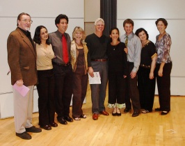 Duane Tatro, Reena Esmail, David Lefkowitz, Adrienne Albert, Ian Krouse, Marcia Dickstein, David Walther, Carol Worthey, Angela Wiegand (photo by Ray Korns)