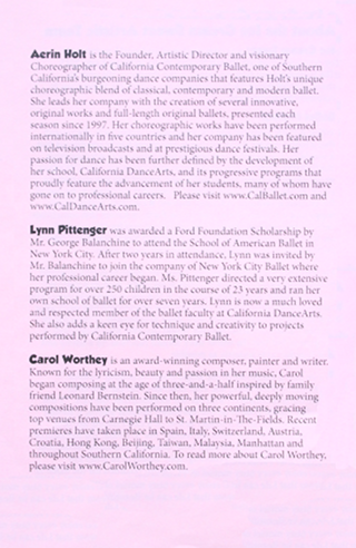 Ice Cream Sweet Ballet Program