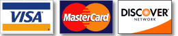 Visa, Master Card, Discover Card