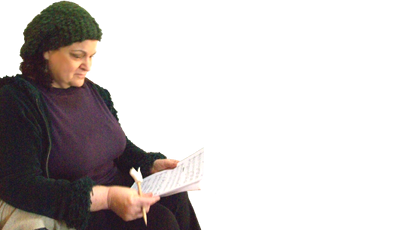 Carol Worthey, 'Sandcastles' Rehearsal